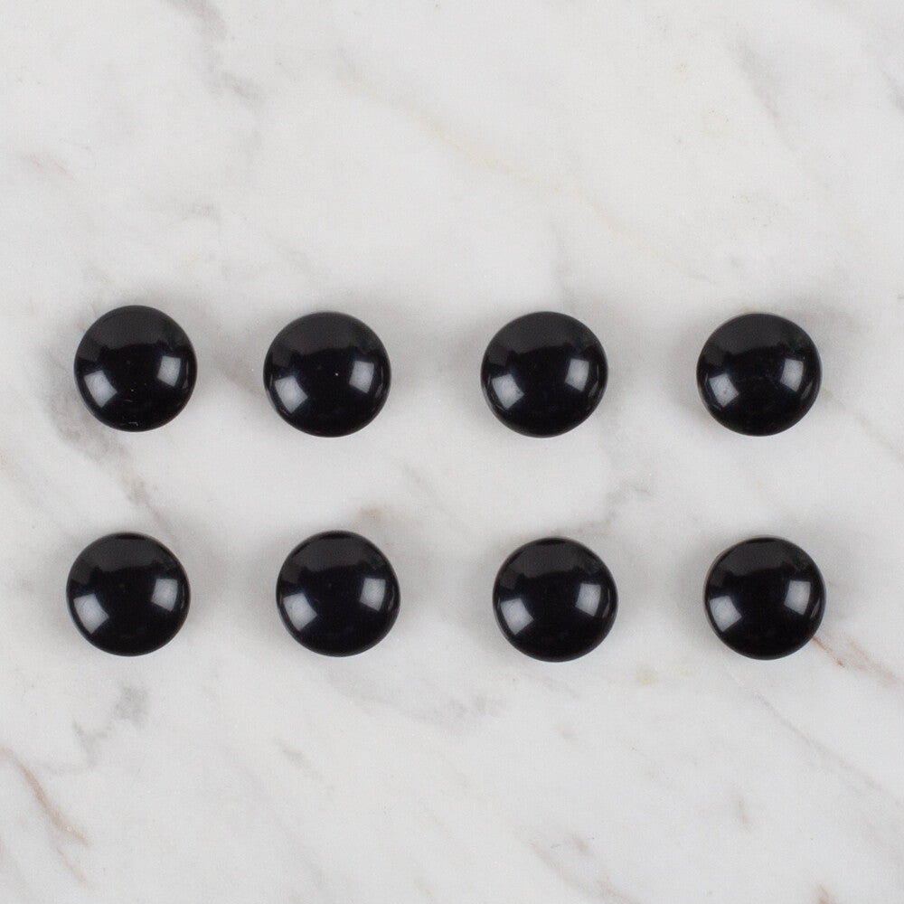 Loren Crafts 8'li Siyah Düğme - 49