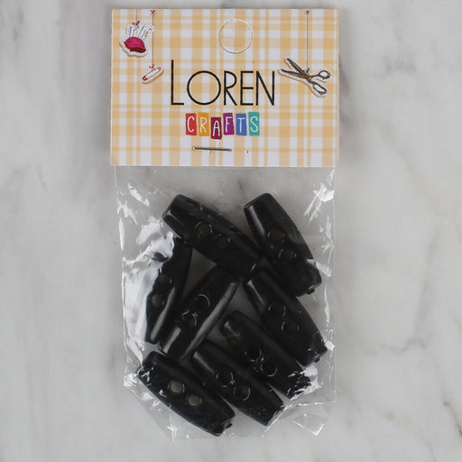 Loren Crafts siyah 8'li çoban düğmesi - 53