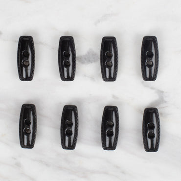 Loren Crafts 8'li siyah çoban düğme - 74