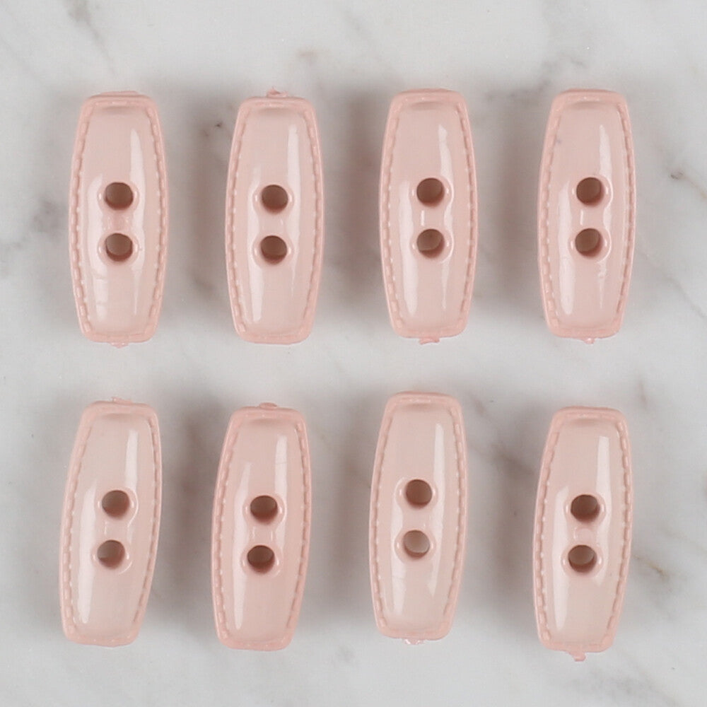 Loren Crafts açık pembe 8'li çoban düğmesi - 79