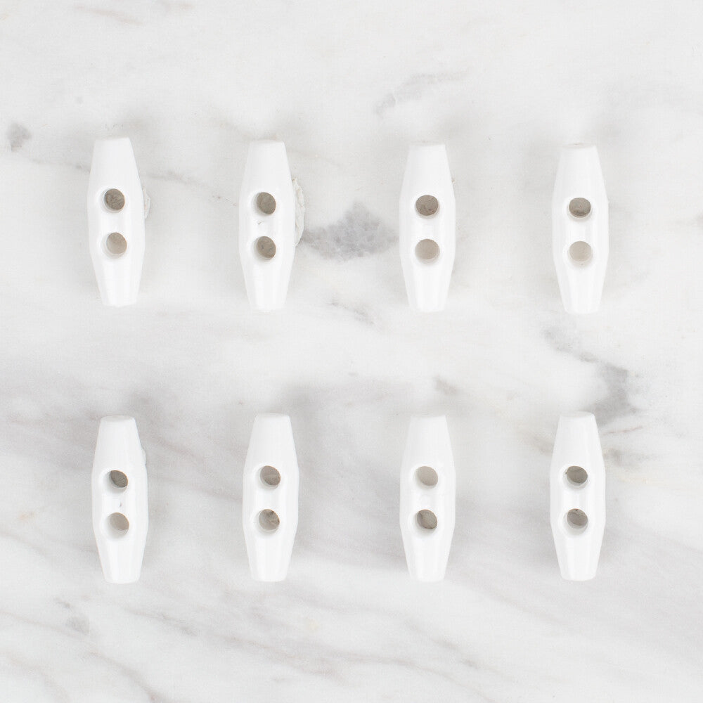 Loren Crafts 8'li beyaz çoban düğme - 96