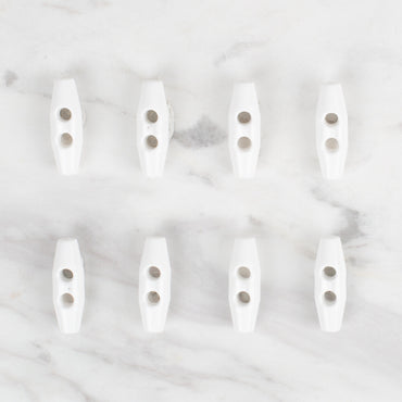 Loren Crafts 8'li beyaz çoban düğme - 96