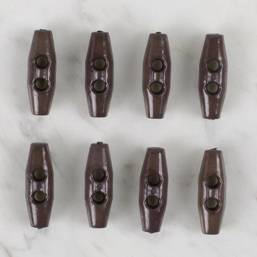 Loren Crafts 8'li koyu kahve çoban düğme - 101