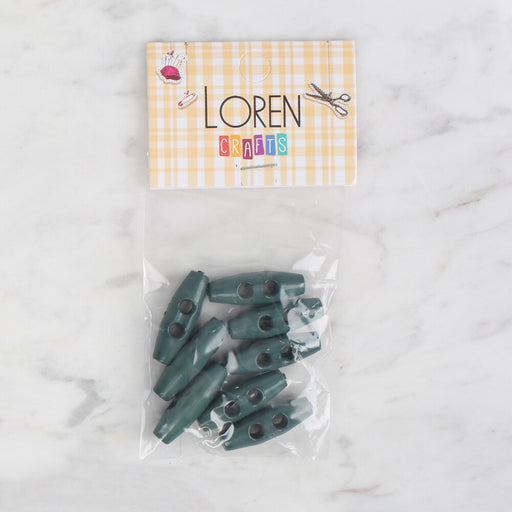 Loren Crafts 8'li yeşil çoban düğme - 102