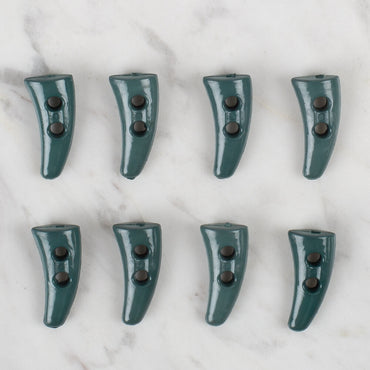 Loren Crafts 8'li koyu yeşil çoban düğme - 124