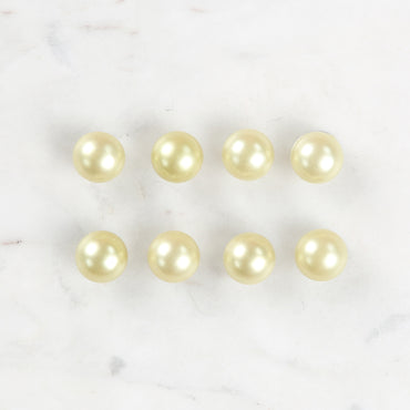 Loren Crafts 8'li Yeşil Plastik İnci Düğme - 0142