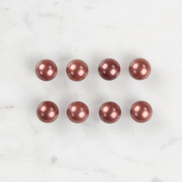 Loren Crafts 8'li Kahverengi Plastik İnci Düğme - 0143