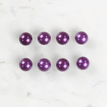 Loren Crafts 8'li Mor Plastik İnci Düğme - 0148