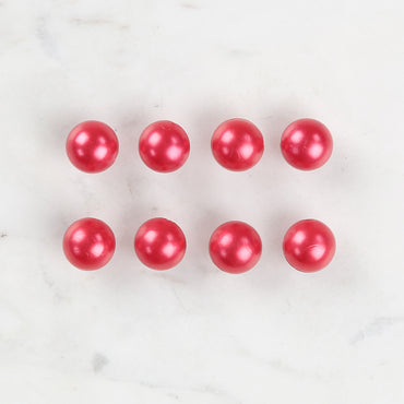 Loren Crafts 8'li Fuşya Plastik İnci Düğme - 0150