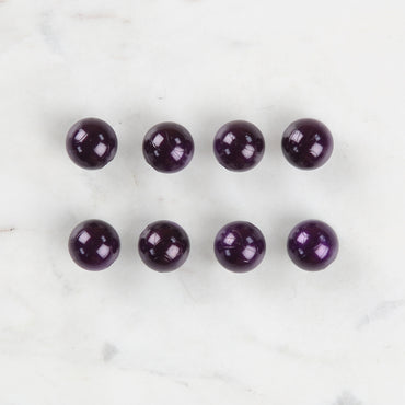 Loren Crafts 8'li Mor Plastik İnci Düğme - 0151
