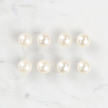 Loren Crafts 8'li Krem Plastik İnci Düğme - 0153
