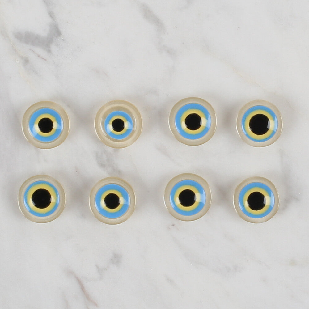 Loren Crafts krem 8'li nazar boncuğu düğme - 162