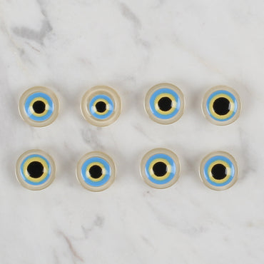 Loren Crafts krem 8'li nazar boncuğu düğme - 162