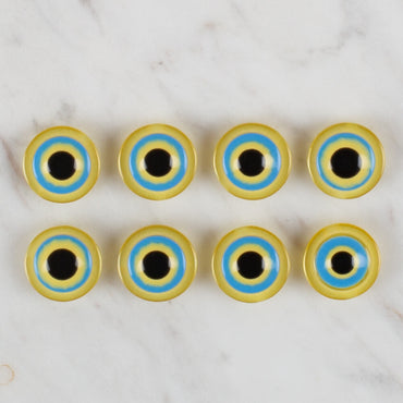 Loren Crafts sarı 8'li nazar boncuğu düğme - 163