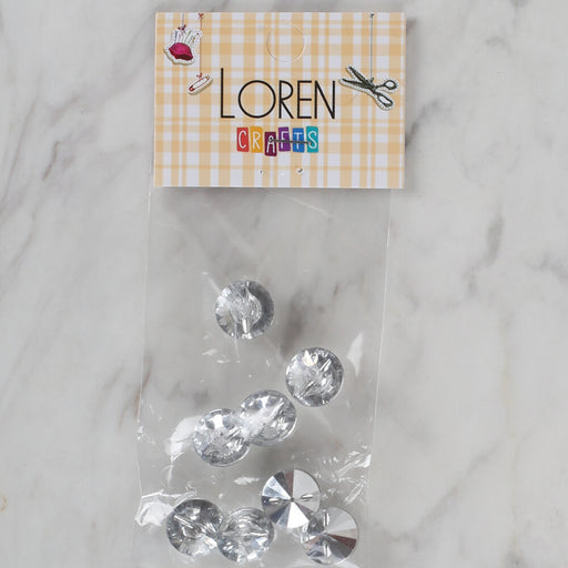 Loren Crafts gümüş 8'li düğme - 195