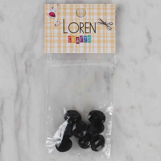 Loren Crafts siyah 8'li düğme - 230