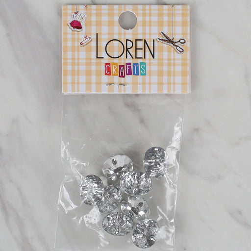 Loren Crafts gümüş 8'li düğme - 231