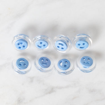 Loren Crafts 8'li Şeffaf Mavi Düğme - 270