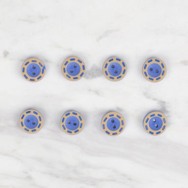 Loren Crafts 8'li Mavi Düğme - 290