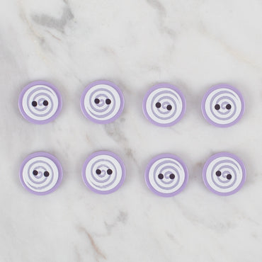 Loren Crafts lila 8'li yuvarlak düğme - 450