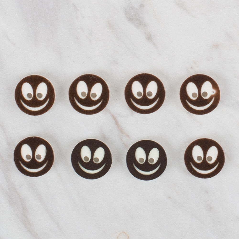 Loren Crafts 8'li gülen yüz koyu kahve - 517