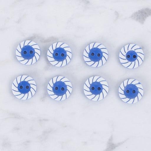 Loren Crafts 8'li Mavi Düğme - 0603