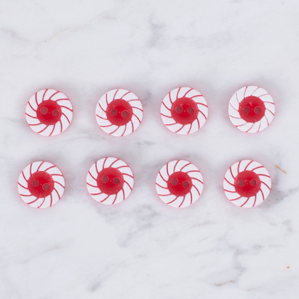 Loren Crafts 8'li Kırmızı Düğme - 0604