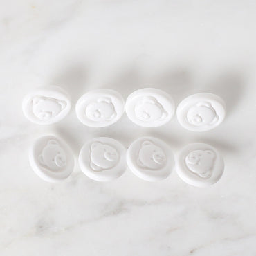 Loren Crafts 8'li Beyaz Düğme - 618