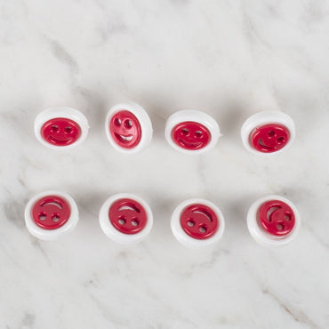 Loren Crafts 8'li Kırmızı Düğme - 637
