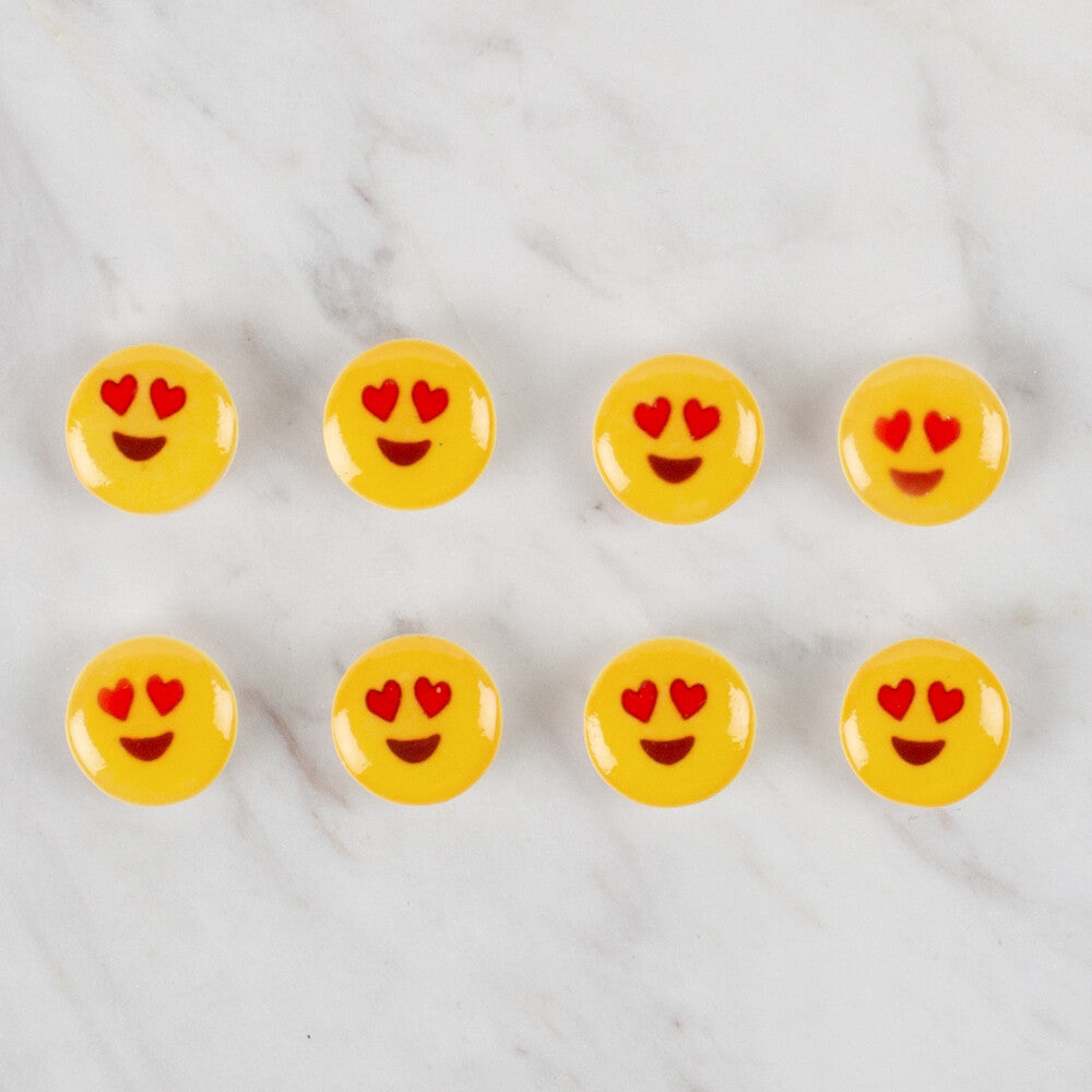 Loren Crafts 8'li Sarı Düğme - 672