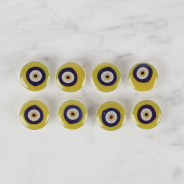 Loren Crafts 8'li Yeşil Nazar Boncuğu Düğme - 691