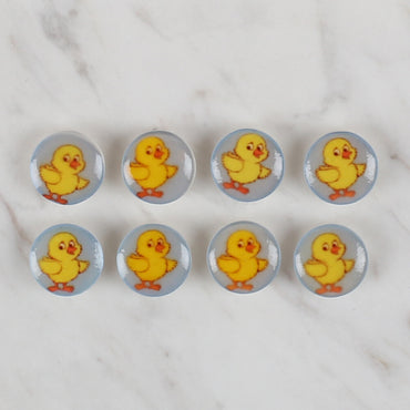 Loren Crafts 8'li Mavi Civciv Düğme - 700