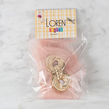 Loren Crafts Patik Süsü 1 Çift - Somon