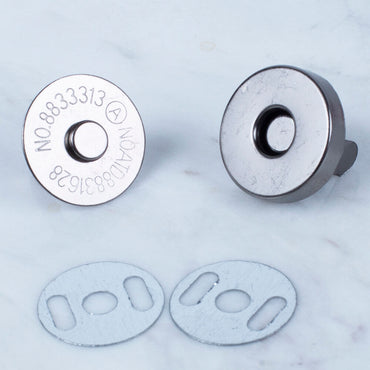 Loren Manyetik Mat Gümüş Metal 5'li Çıt Çıt