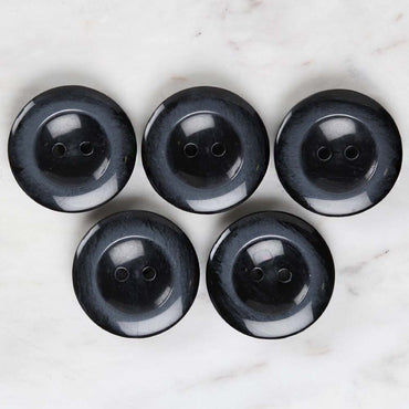 Loren Crafts 5'li Siyah Büyük Düğme - 1700