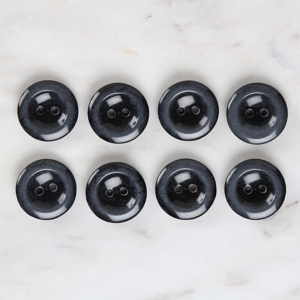 Loren Crafts 8'li Siyah Düğme - 1703