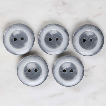 Loren Crafts 5'li Gri Büyük Düğme - 1704
