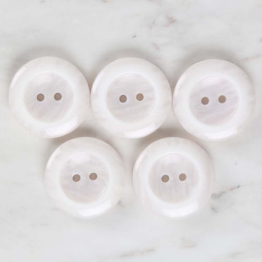 Loren Crafts 5'li Beyaz Büyük Düğme - 1708