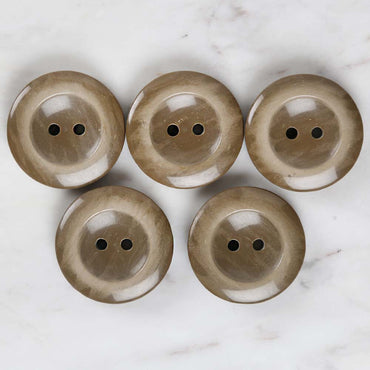 Loren Crafts 5'li Haki Büyük Düğme - 1728