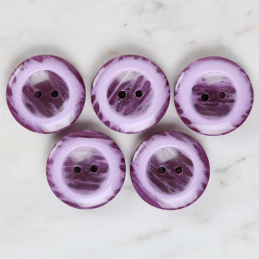 Loren Crafts 5'li Mor Büyük Düğme - 1732