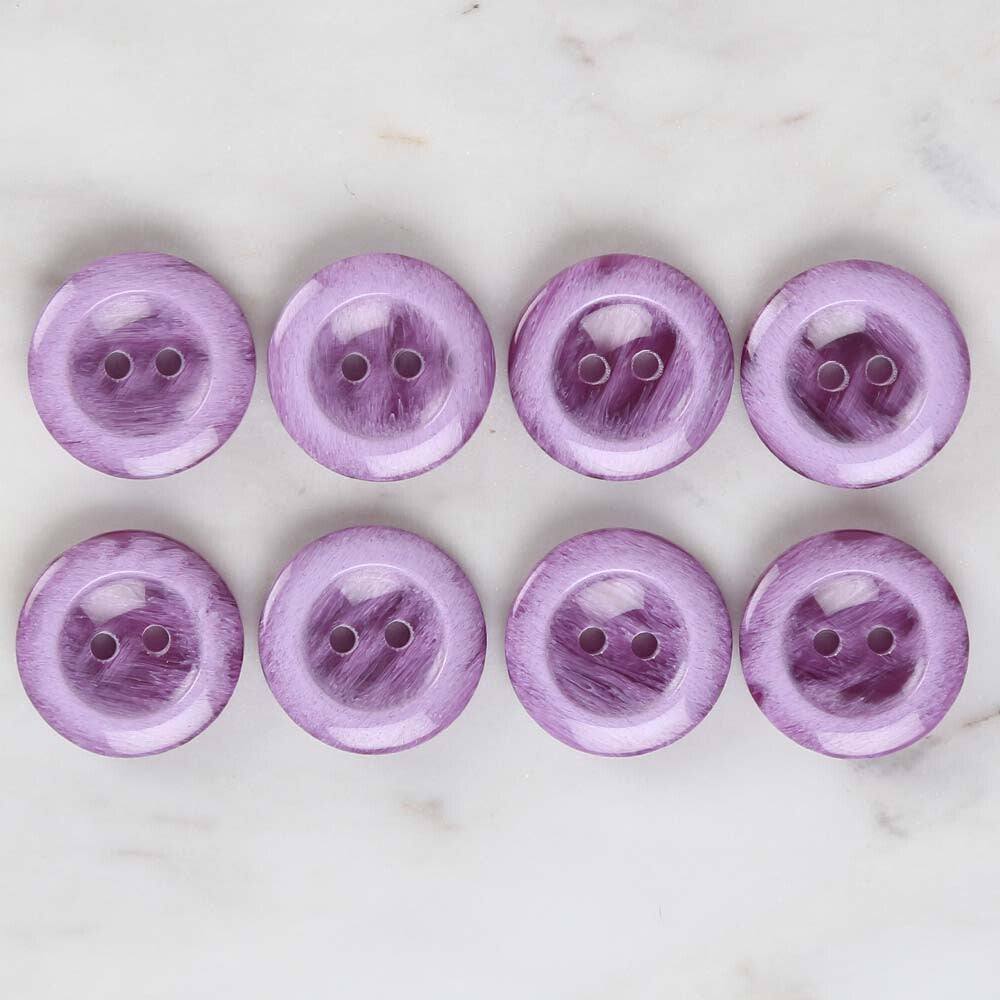 Loren Crafts 8'li Mor Düğme - 1735