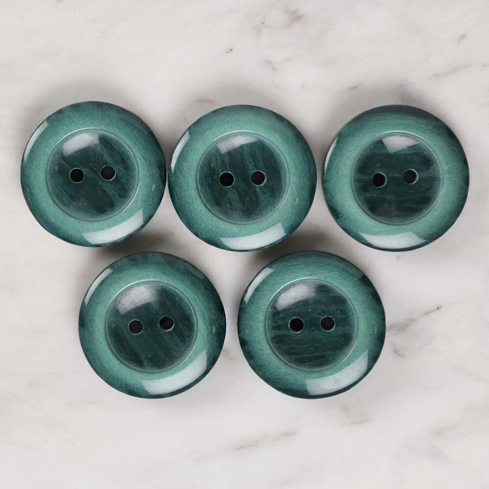 Loren Crafts 5'li Yeşil Büyük Düğme - 1736