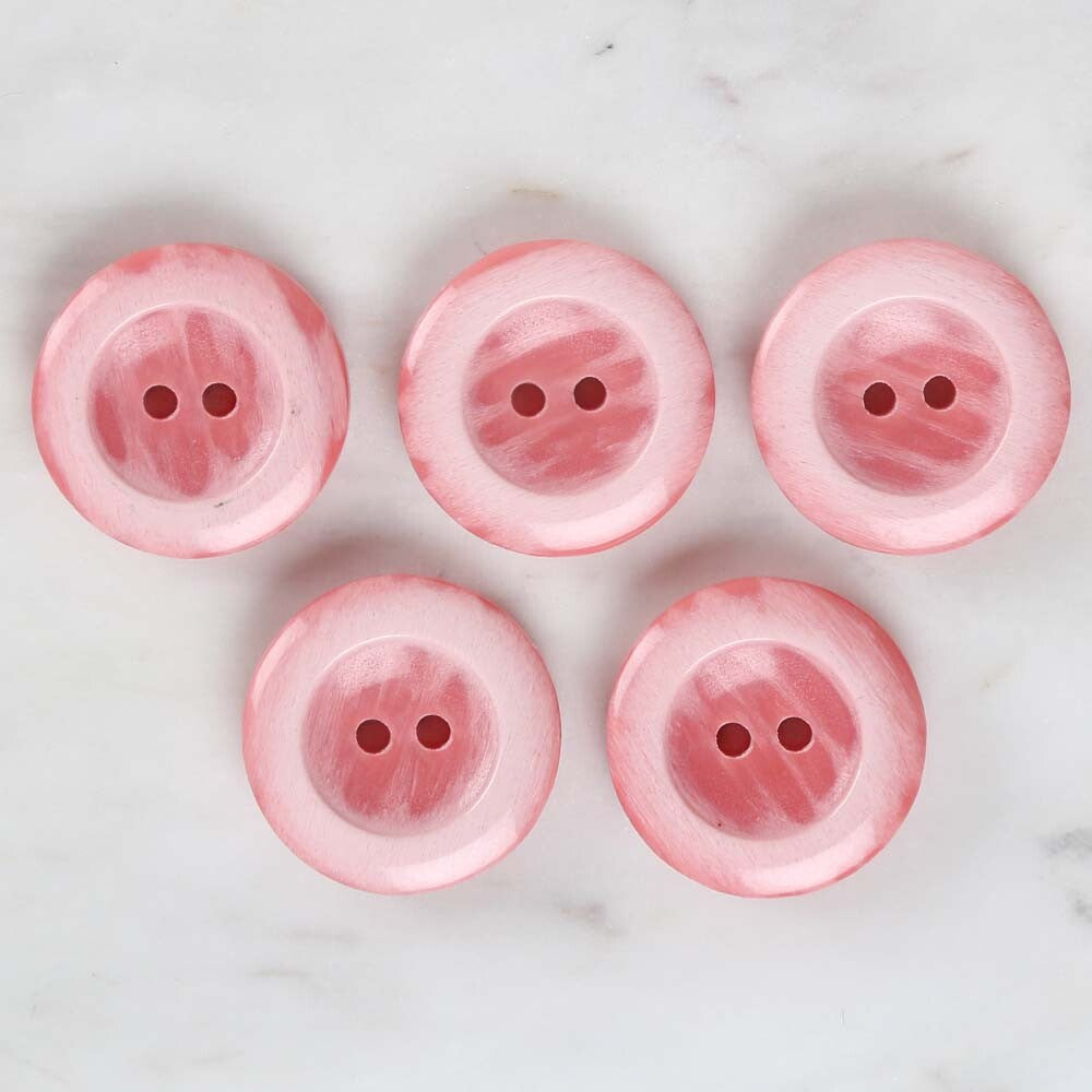 Loren Crafts 5'li Pembe Düğme - 1742