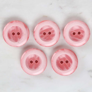Loren Crafts 5'li Pembe Düğme - 1742