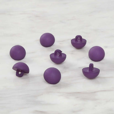 Loren Crafts 8'li Mat Plastik İnci Düğme Mor - 1749
