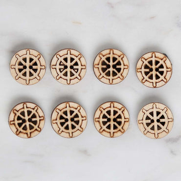 Loren Crafts 8'li Ahşap Düğme Dümen - 1759