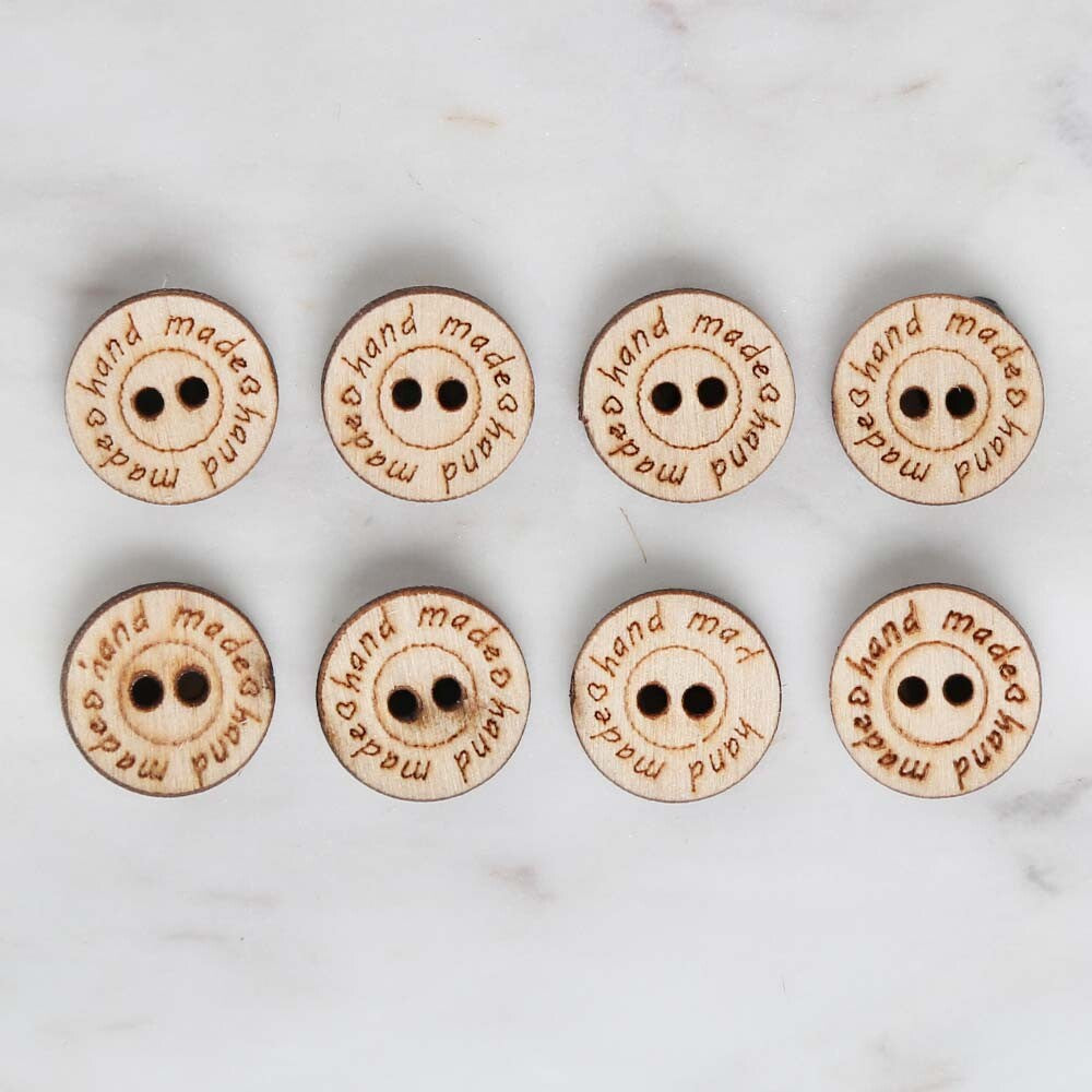 Loren Crafts 8'li Ahşap Düğme Hand Made - 1760