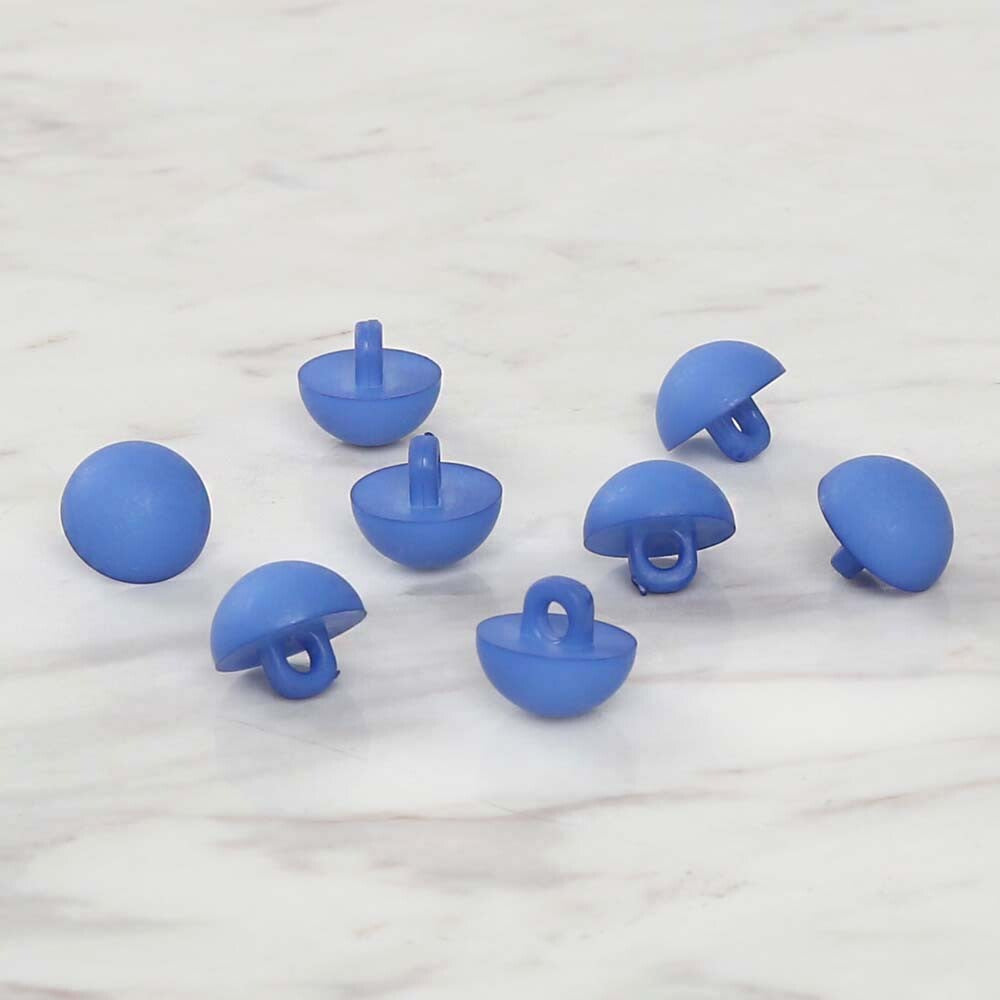 Loren Crafts 8'li Mat Plastik İnci Düğme Mavi - 1776