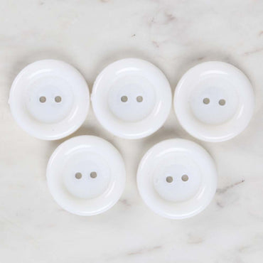 Loren Crafts 5'li Beyaz Büyük Düğme - 1781