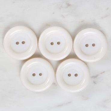 Loren Crafts 5'li Beyaz Büyük Düğme - 1785